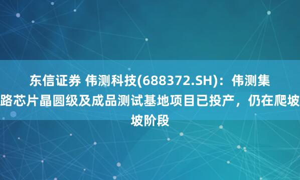 东信证券 伟测科技(688372.SH)：伟测集成电路芯片晶圆级及成品测试基地项目已投产，仍在爬坡阶段