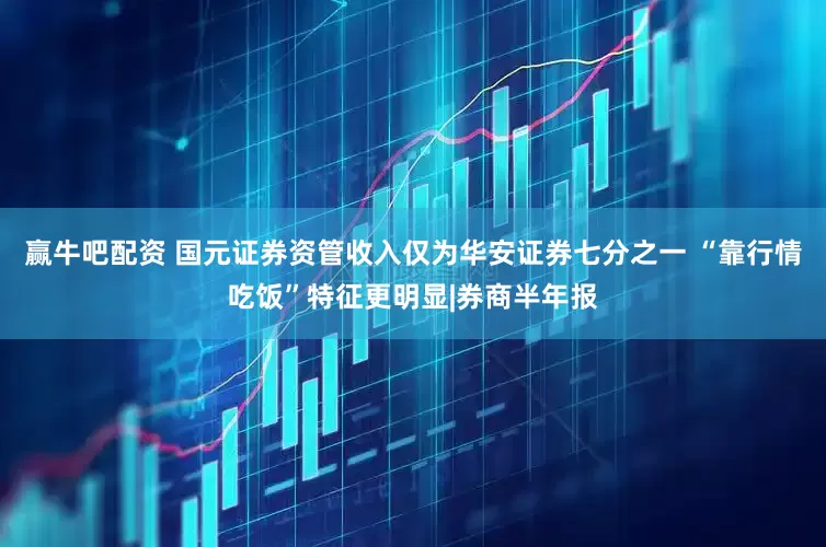 赢牛吧配资 国元证券资管收入仅为华安证券七分之一 “靠行情吃饭”特征更明显|券商半年报