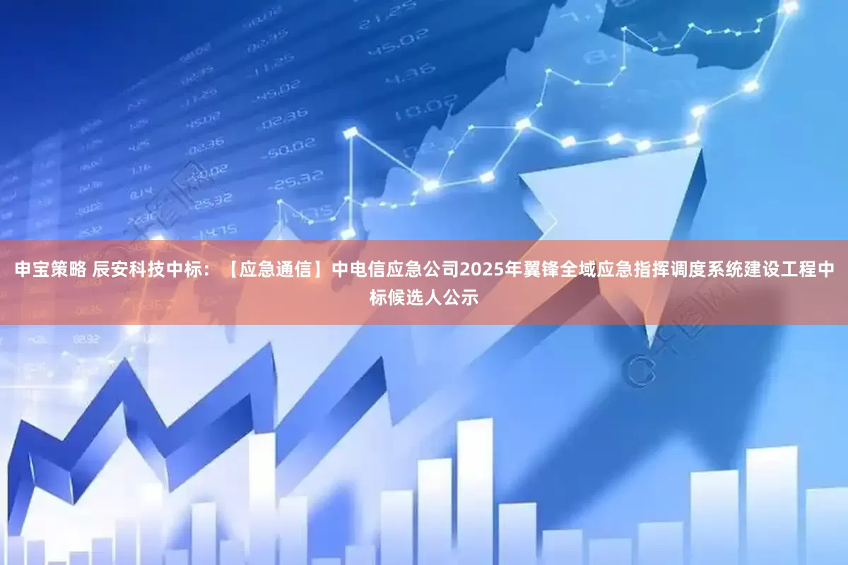 申宝策略 辰安科技中标：【应急通信】中电信应急公司2025年翼锋全域应急指挥调度系统建设工程中标候选人公示